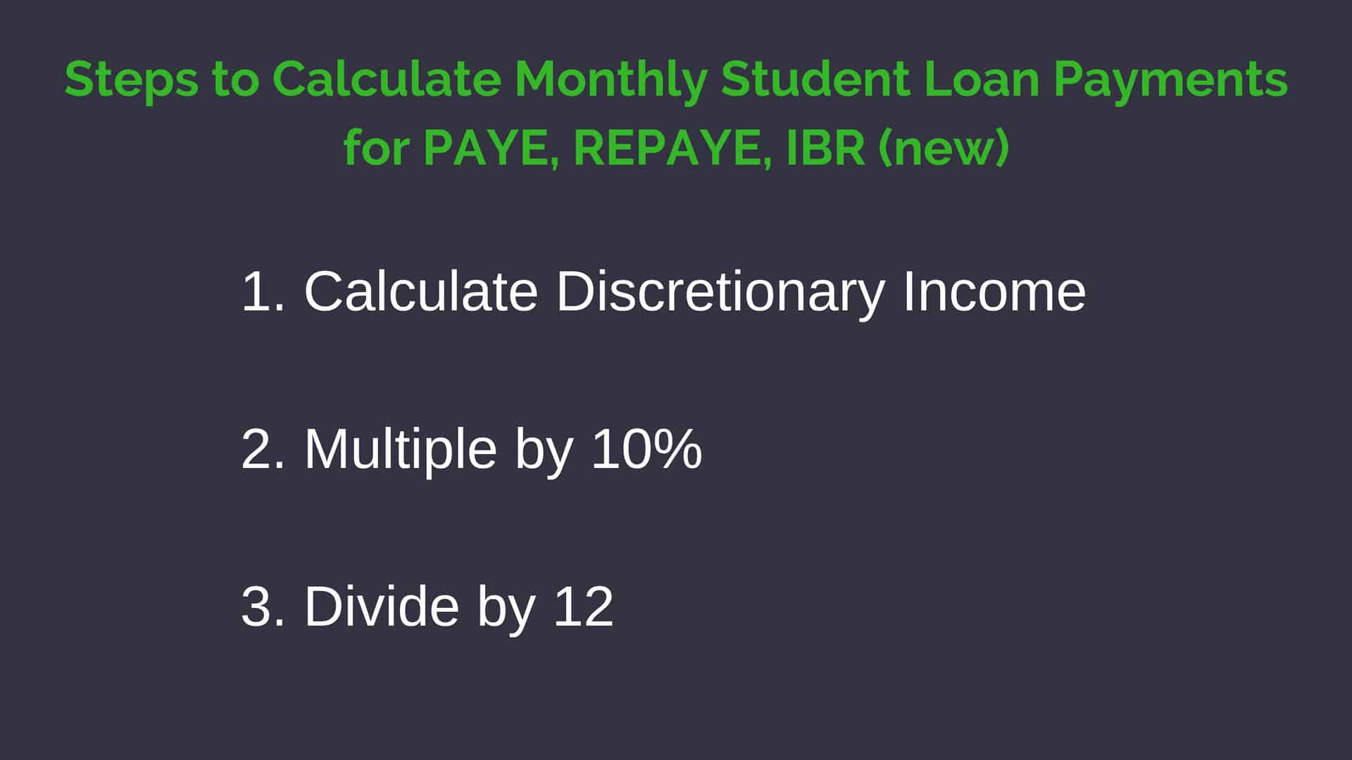 defining and calculating discretionary income for student loans